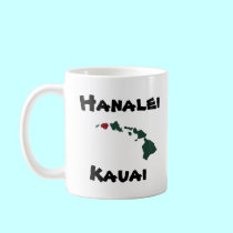 "Hanalei Pier" w/Hawaii Islands mugs