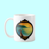"Hanalei Pier" w/Hawaii Islands mugs