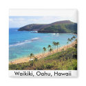 Hanauma Bay, Honolulu, Oahu, Hawaii View magnets
