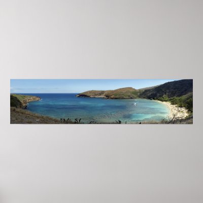 Hanauma Bay panorama Print by StephenBoyle