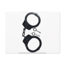 Hand cuffs postcard