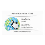 Hand Cursor Clicks the World Business Card