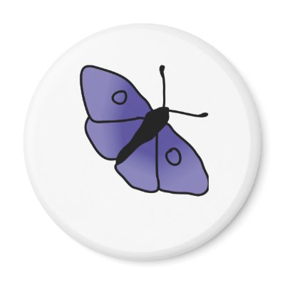 Hand Drawn Butterfly Magnets by Trendbankier