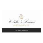 HAND-DRAWN CAKE LOGO IN GOLD FOR BAKERY or CHEF Business Card Templates