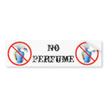 Hand Drawn Sign: No Perfume bumper stickers