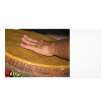 hand drum skin head with hand.jpg customized photo card