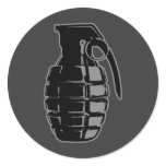 Hand Grenade - gray Sticker