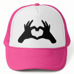 hand heart hat