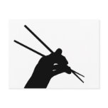 Hand Holding Chopsticks Postcard