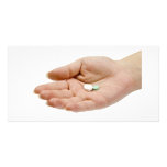 Hand holding pills photo cards