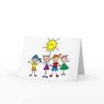 Hand in Hand Stick Figure Kids Tshirts and Gifts cards