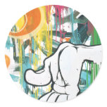 Hand of Man Round Stickers