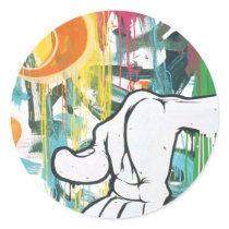 Hand of Man Round Stickers