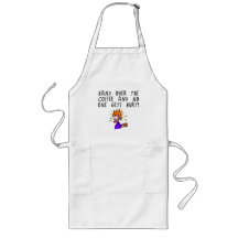 Hand over the coffee and no one gets hurt! aprons