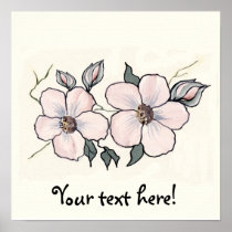 Hand Painted Blossoms Poster