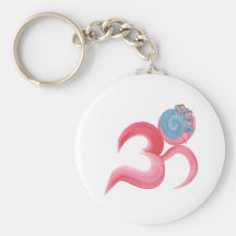 Hand Painted Om Keychains