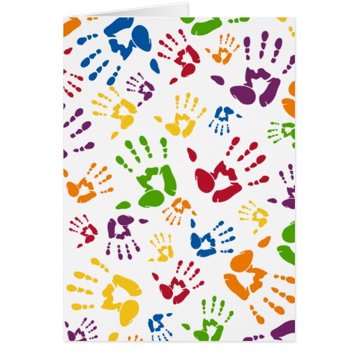 Hand Print Greeting Card | Zazzle