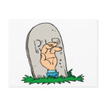 Hand Rises From Grave Post Card
