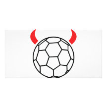 handball devil icon photo cards
