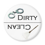 Handcuff and Feather Clean Dirty Dishwasher Magnet magnets
