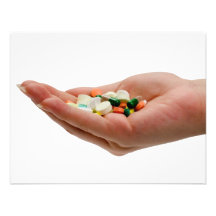 Handful of medicine personalized announcement