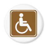 Handicap Accessible Recreational Facilities Sign Refrigerator Magnet
