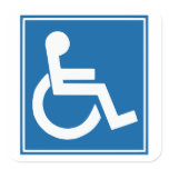 Handicap Sign stickers