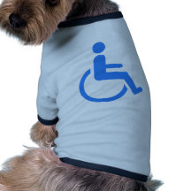 Handicapped blue design! dog clothes