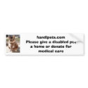 Handipets website bumper sticker bumper stickers