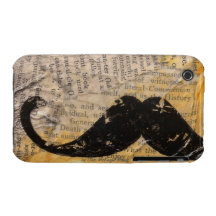 Handlebar Moustache "General Death" CaseMate iPhone 3 Case-Mate Cases