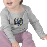 Handpainted Pansy Initial Monogram - V Tshirt