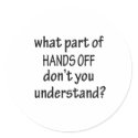 Hands Off stickers