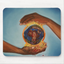 hands on Earth Mouse Pads