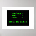 handsome irishman! posters