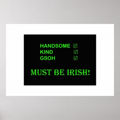 handsome irishman! print by allthingsirish