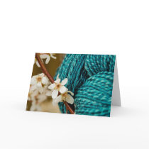 Handspun with Plum Blossoms Card