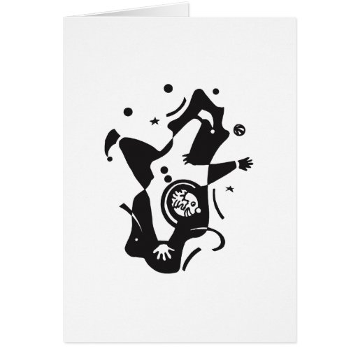 Handstand Clown Greeting Card