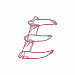 Handstitch Letter E embroidered shirts