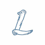 Handstitch Letter L embroidered shirts