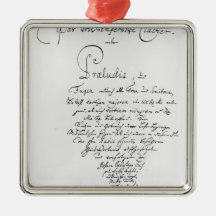 Handwritten Titlepage of The Well Tempered Ornaments