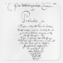 Handwritten Titlepage of The Well Tempered Sticker
