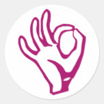 handzeichen hand sign OK Runde Sticker