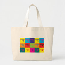 Hang Gliding Pop Art Canvas Bag