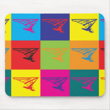 Hang Gliding Pop Art Mouse Mats
