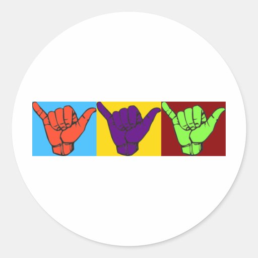 Hang loose Warhol design Sticker