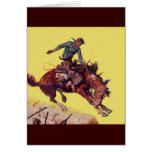 Hang On Cowboy Greeting Card