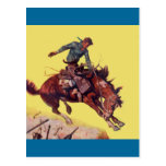 Hang On Cowboy Post Card
