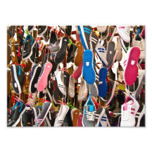 Hanged Colourful Sport Shoes Photo