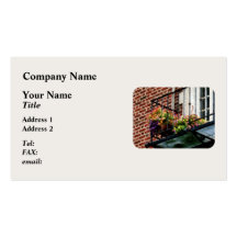 Hanging Basket on Fire Escape Business Cards