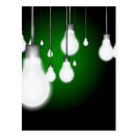 Hanging bulbs post card
